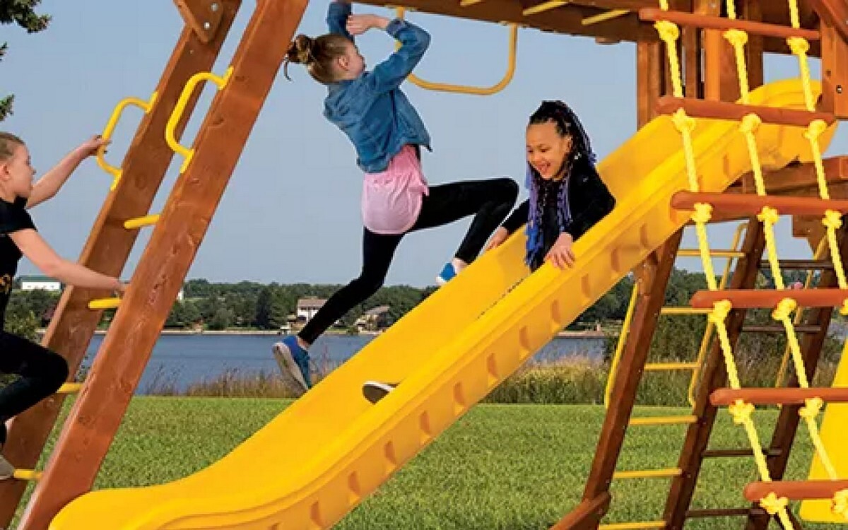 Горка прямая 3,15 метра желтая (Scoop slide 10,5  ft Yellow)